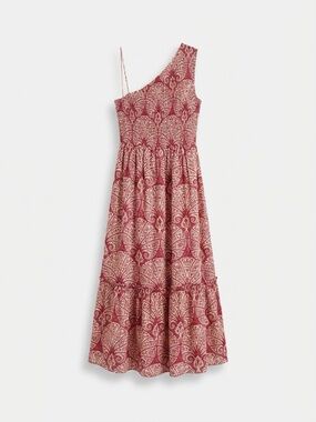 Rose and White Patterned Dress